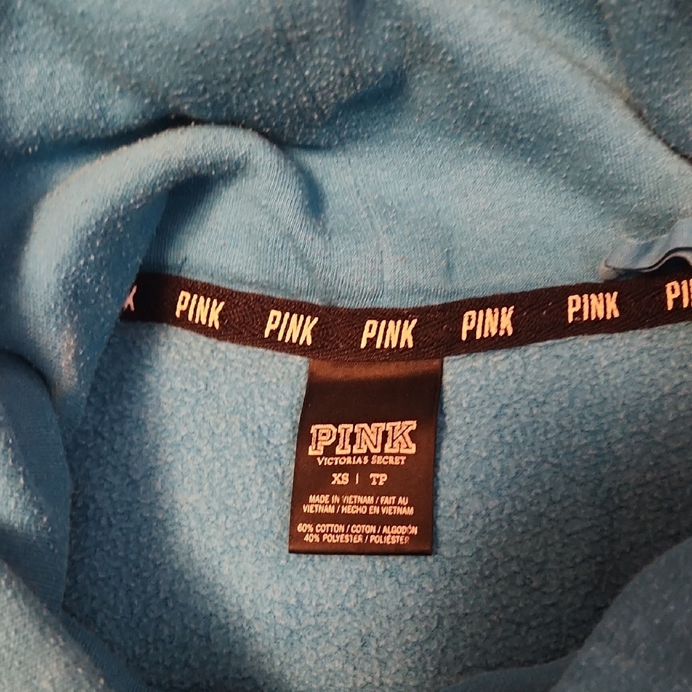 PINK Victoria's Secret Turquoise Cowl Neck Sweater - Picture 3 of 6